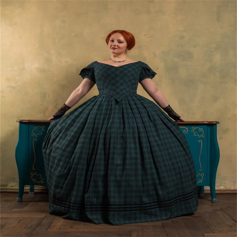 Badminton Victory - Historisch Claire Fraser Cosplay Kostuum Vintage