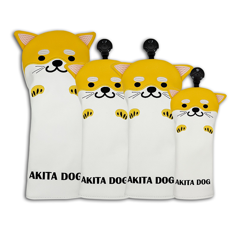 Badminton Club - Golfclub Headcovers Set Hond Cartoon Dier