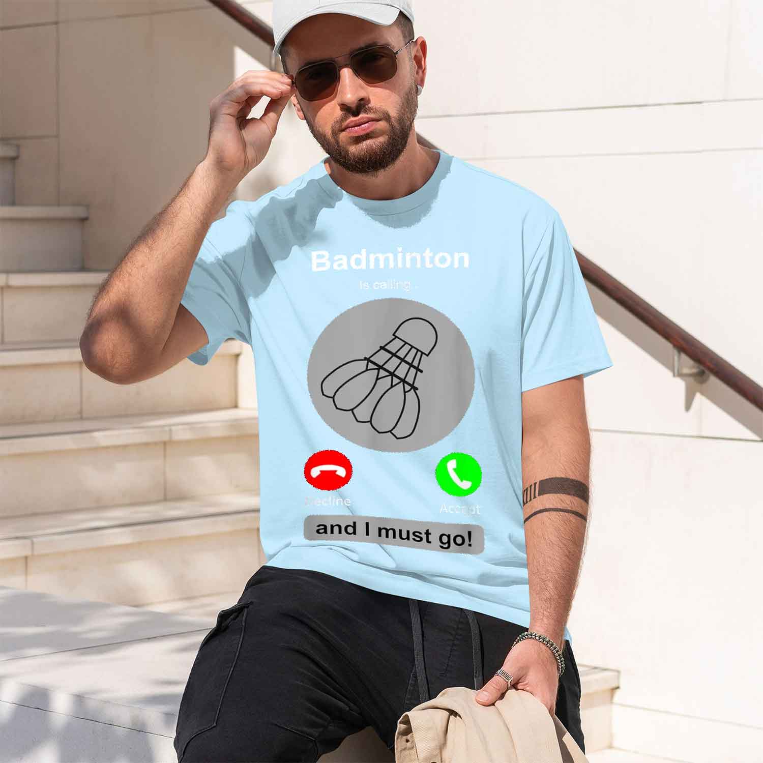 Casual stijl heren T-shirt Bad - Badminton Is Calling recensie en prijs